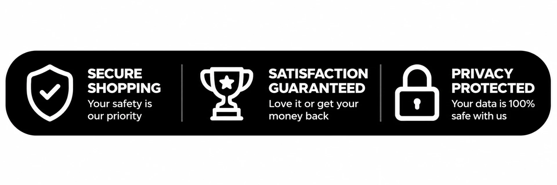 Secure shopping, satisfaction guaranteed and privacy protected